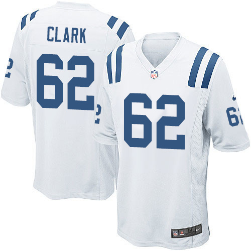 Men's Game Le'Raven Clark Nike Jersey White Road - #62 NFL Indianapolis Colts